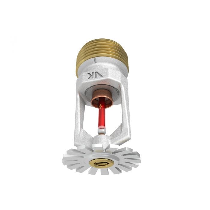 Viking, Quick Response Fire Sprinkler Head, 3/4, Pendent, Glass Bulb,  Brass, 18258